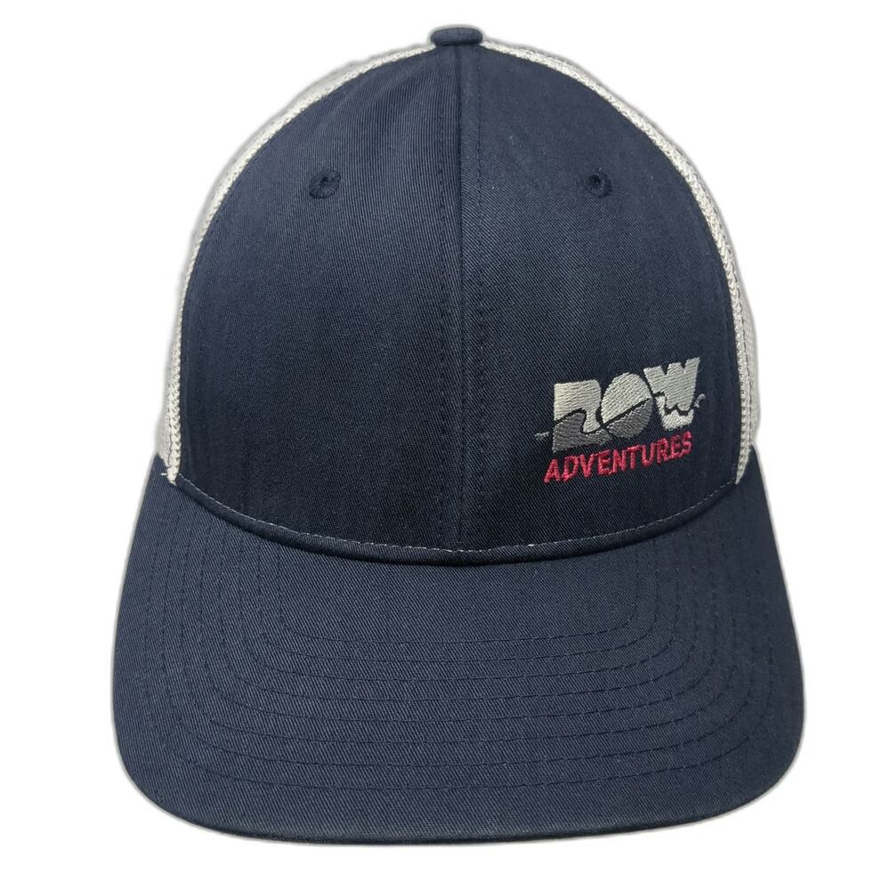 Richardson Baseball Cap Blue M ROW Adventures Mesh Back Flexfit Structured Hat